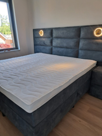 Boxspring Amsterdam, stof Juke petrol 180 x 200 cm