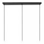 Lucide hanglamp Circle, 3-lichts zwart