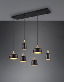 Trio lighting hanglamp Chiraz, 6-lichts mat zwart