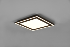 Trio lighting plafondlamp Carus led, zwart vierkant 33 cm