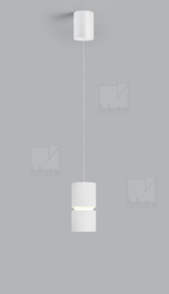 Helestra  hanglamp Rok led, 1-lichts wit