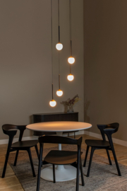 Lucide  CALINA - Hanglamp - Ø 41,9 cm - LED Dimb. - CCT - 5x8,4W 2200K zwart/3300K