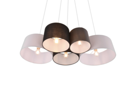 Trio lighting hanglamp Hotel, 5-lichts multicolor