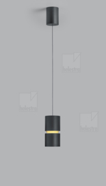 Helestra  hanglamp Rok led, 1-lichts zwart