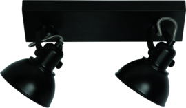 Freelight plafondspot  Santo led, 2-lichts mat zwart incl. licht bron