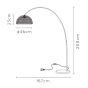 Lucide vloerlamp Mesh, zwart