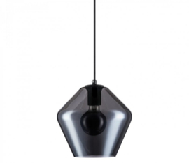 Toplicht hanglamp Savoy 3 lights black + smoke glass Palm