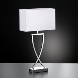 Fischer & Honsel  tafellamp Anni, chroom met witte kap