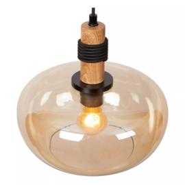 Lucide hanglamp Ilona, 30 cm amber glas