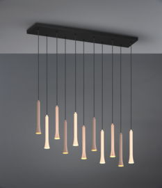 Trio lighting hanglamp Fiato led, zwart incl. switch dimmer