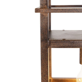 Qazqa hanglamp Cage rack, roestbruin