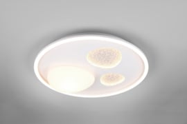 Trio lighting plafondlamp pebble led, wit incl. switch dimmer
