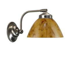 Old timerlight wandlamp Calimero, donker marmer glas