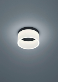 Plafondlamp Liv led, zwart - wit IP30 20 cm