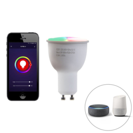 Qazqa plafondspot  Emado, 3-lichts staal incl. wifi GU10