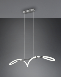 Trio lighting hanglamp ARGOS LED, chroom incl. switch dimmer