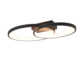 Trio lighting plafondlamp Malaga led, zwart