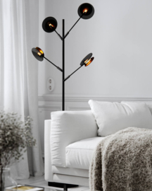 By Rydéns vloerlamp Turno, zwart