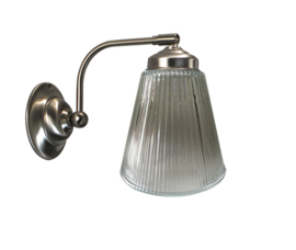 Old timerlight wandlamp Trechter, rib glas