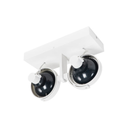 Qazqa plafondspot  Master 111, 2-lichts wit incl. licht bron