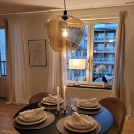 By Rydéns hanglamp Bellissimo Grande, amber glas incl. licht bron