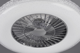 Trio lighting plafond ventilator Harstad led, zilver 59 cm incl. afstandsbediening