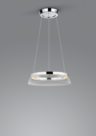 Helestra  hanglamp Cita led, chroom met helder glas