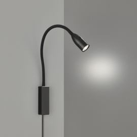 Fischer & Honsel wandlamp Flex led, mat zwart met push dimmer