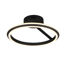 Trio-lighting plafondlamp Amador led, mat zwart-incl. switchdimmer