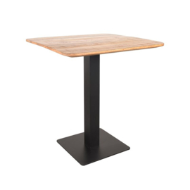 Label 51 Restauranttafel, rough mangohout | zwart metaal 70 cm