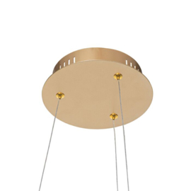 Qazqa hanglamp Anello led, goud incl. switch dimmer 40 cm