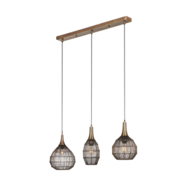 Trio lighting hanglamp Soraya, 3-lichts oud  brons