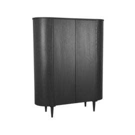 Label 51 hoge kast Oliva, zwart eiken