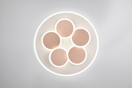 Trio lighting plafondlamp Mandala led, warm grey incl. switch dimmer