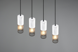 Trio lighting hanglamp Tosh, 4-lichts zwart