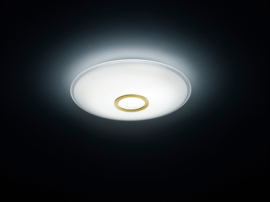 Helestra plafondlamp Nuno led, rond mat messing