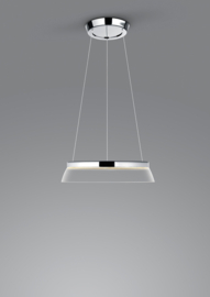 Helestra  hanglamp Cita led, chroom met helder glas