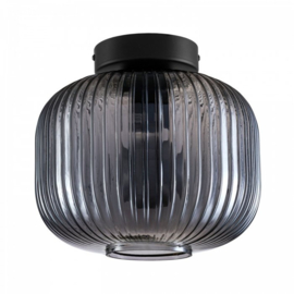 Plafondlamp Savoy  zwart, met Rosewood zwart glas