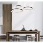 Lucide hanglamp Vidal led, 3-lichts zwart 78 cm