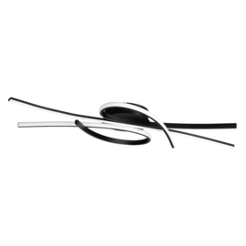 Fischer & Honsel plafondlamp Biba led, mat zwart incl. afstandsbediening