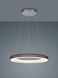 Helestra  hanglamp Lomo-s led, stoffen kap antraciet