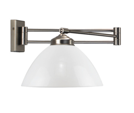 Old timerlight wandlamp Calimero, zwenkbaar opaal glas 25 cm