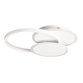 Fischer & Honsel plafondlamp Tomo rond led, wit incl. afstandsbediening