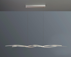 Escale hanglamp Silk led, gepolijst aluminium incl. touchdimmer 120 cm