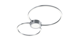 Trio lighting Plafondlamp Hydra led, 2-lichts rond mat nikkel