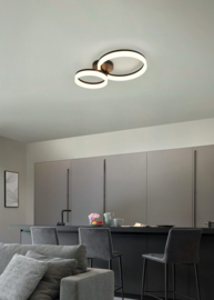 Trio lighting plafondlamp Scope led, zwart