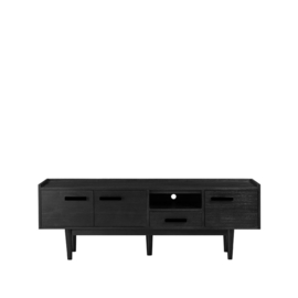 Tv- meubel Cali, zwart acaciahout 170 cm