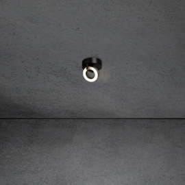 Escale MIDNIGHT spot rond led, zwart-antraciet