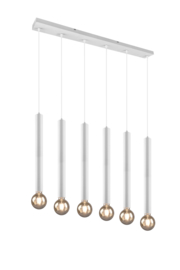 Trio lighting hanglamp Clermont,  6-lichts mat wit incl licht bron