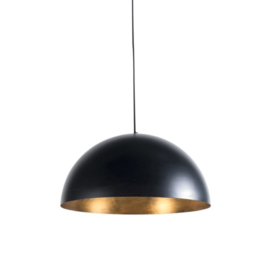 Qazqa hanglamp Magna Eco, mat zwart-goldleaf 50 cm